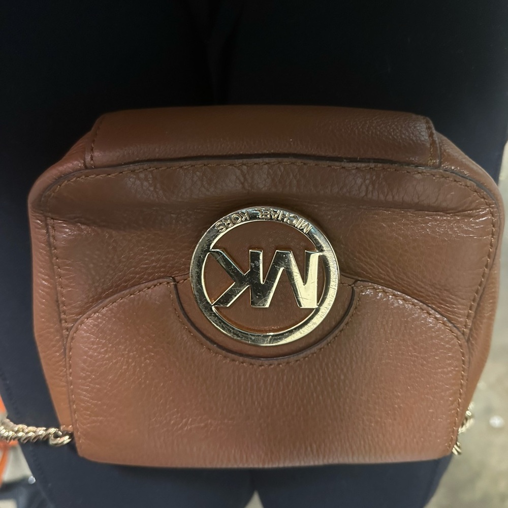 Michael Kors Tan Leather Crossbody Bag
